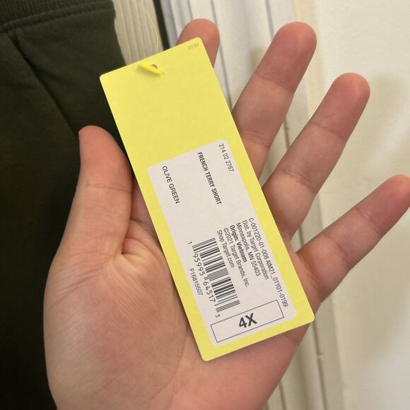 All in Motion Women's 4X Olive Green Frech Terry Side Pockets Drawstring Shorts - Picture 5 of 16